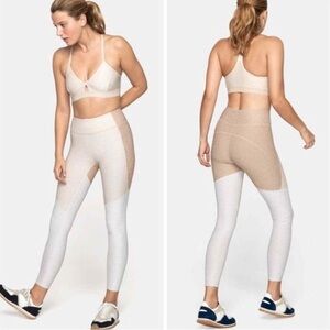 NWOT S Outdoor Voices 7/8 Tri Tone Desert Oatmeal Cloud Legging